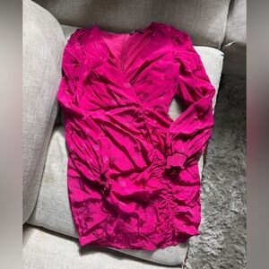 Zara Fuchsia Ruched Dress
